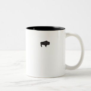 De Café Em Dois Tons caneca do bisonte do Vintage-estilo