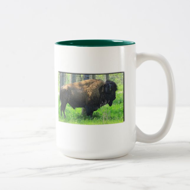 De Café Em Dois Tons Caneca do búfalo/bisonte (Direita)