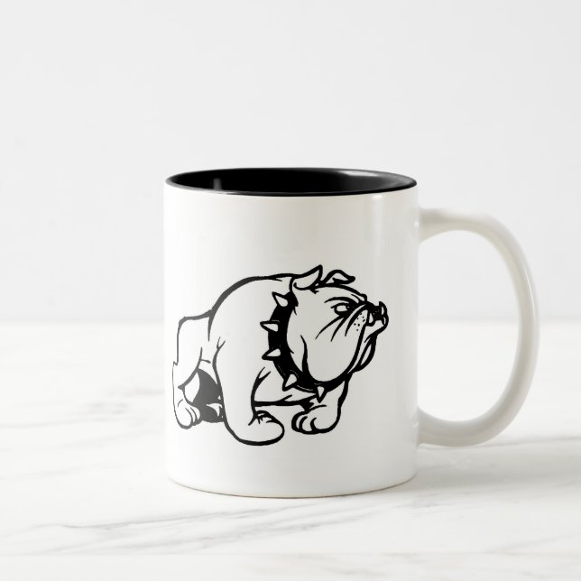 De Café Em Dois Tons Caneca do buldogue (Direita)