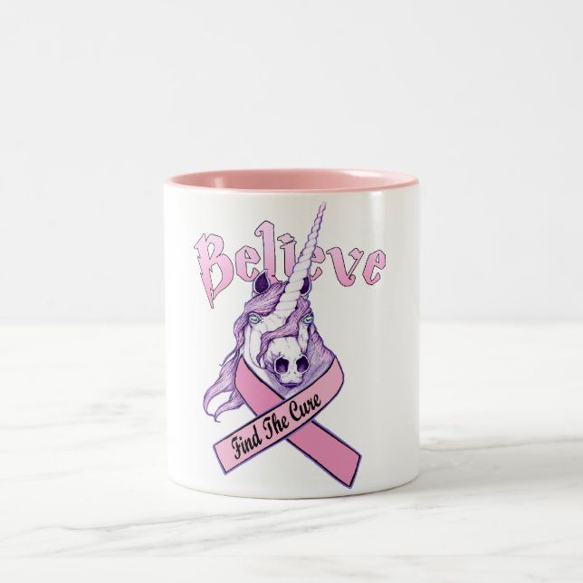 De Café Em Dois Tons Caneca do cancro da mama (Centro)