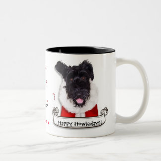 De Café Em Dois Tons Caneca do cão do feriado