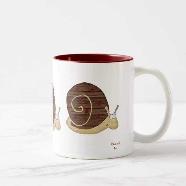De Café Em Dois Tons Caneca do caracol (Direita)
