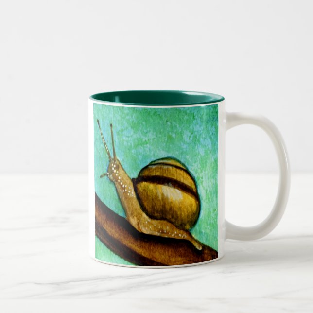 De Café Em Dois Tons Caneca do caracol 1 (Direita)