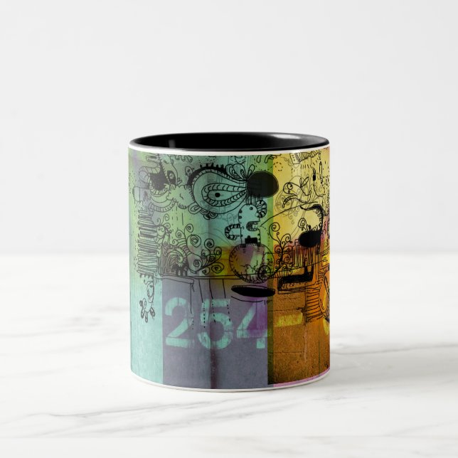 De Café Em Dois Tons caneca do caráter (Centro)