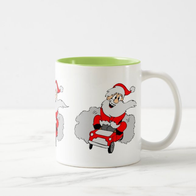 De Café Em Dois Tons Caneca do carro do papai noel (Direita)