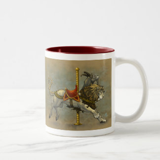 De Café Em Dois Tons Caneca do carrossel da quimera