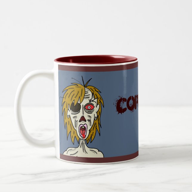 De Café Em Dois Tons Caneca do casal do zombi (Esquerda)