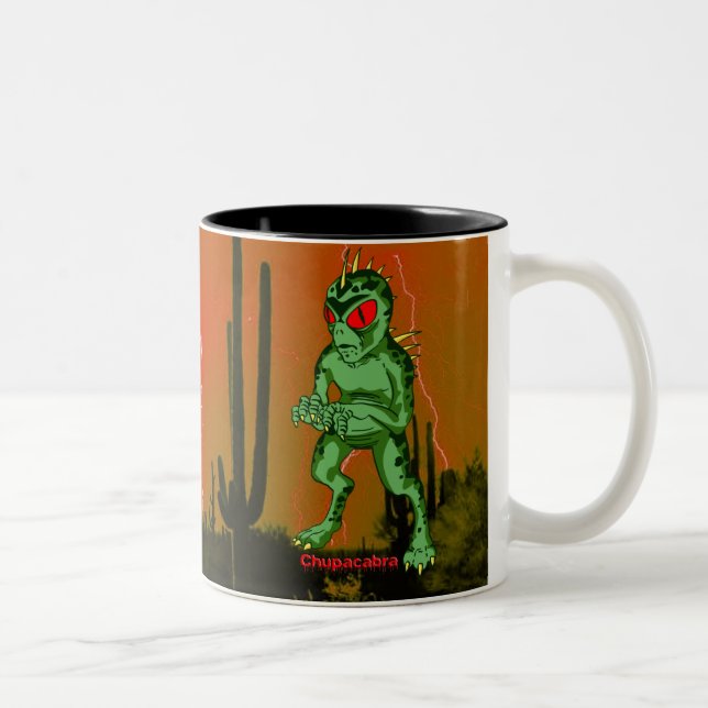 De Café Em Dois Tons Caneca do Chupacabra (Direita)