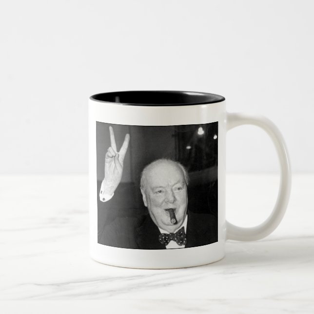 De Café Em Dois Tons caneca do churchill (Direita)