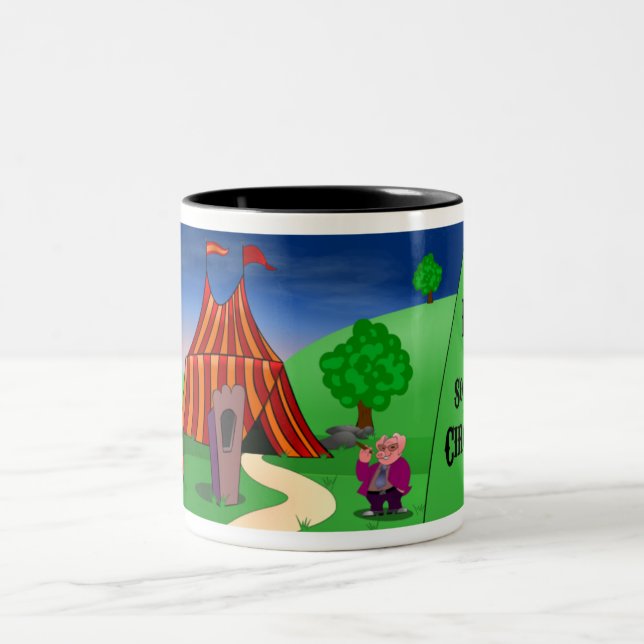 De Café Em Dois Tons Caneca do circo com Harry o porco (Centro)