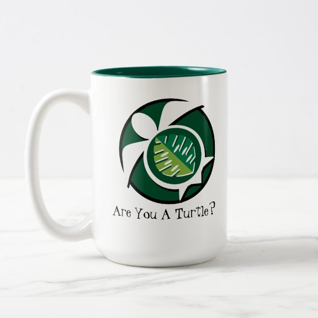 De Café Em Dois Tons Caneca do clube da tartaruga grande (Esquerda)
