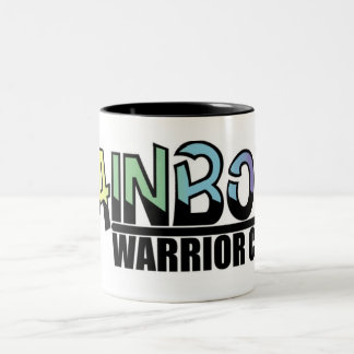 De Café Em Dois Tons Caneca do clube do guerreiro do arco-íris