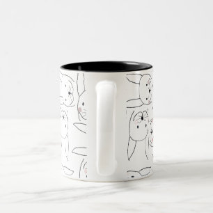 De Café Em Dois Tons Caneca do coelho