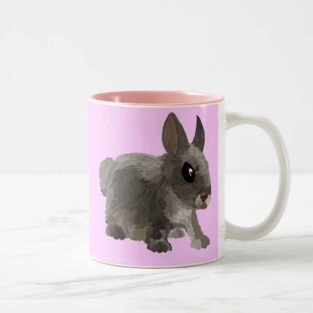 De Café Em Dois Tons Caneca do coelho (Direita)
