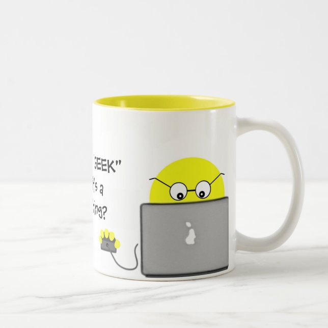De Café Em Dois Tons Caneca do computador da tecnologia do geek (Direita)
