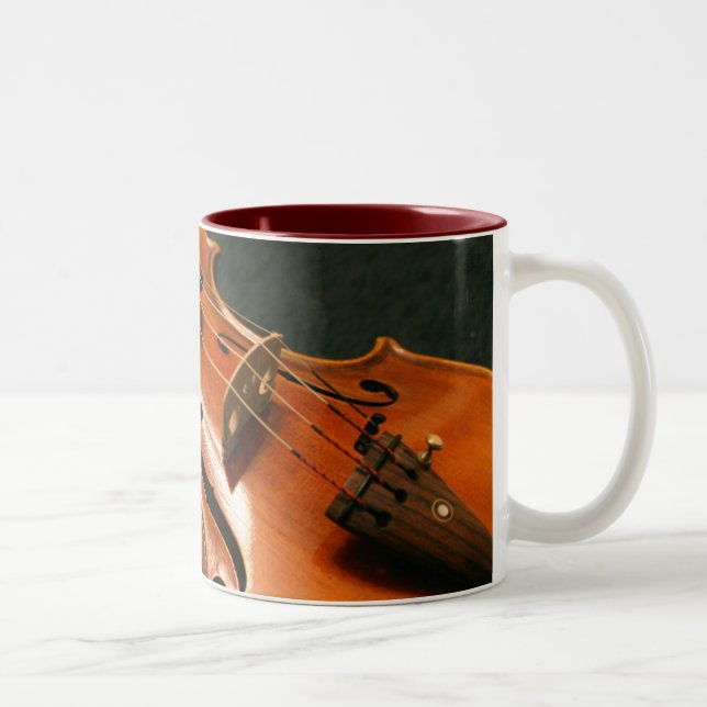 De Café Em Dois Tons Caneca do concerto do violino (Direita)