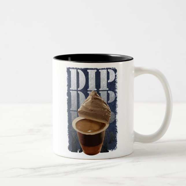 De Café Em Dois Tons Caneca do copo do pudim (Direita)