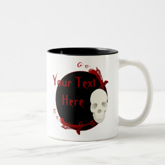 De Café Em Dois Tons Caneca do crânio