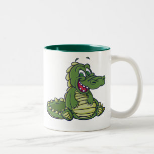 De Café Em Dois Tons Caneca do crocodilo do bebê
