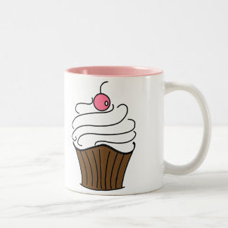 De Café Em Dois Tons Caneca do cupcake
