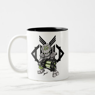 De Café Em Dois Tons Caneca do Cyborg do META
