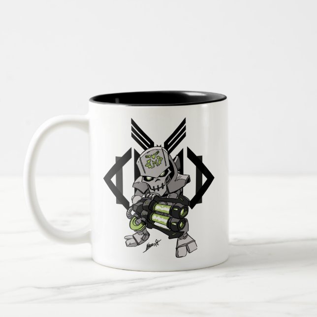 De Café Em Dois Tons Caneca do Cyborg do META (Esquerda)