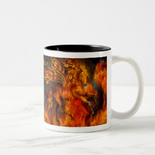 De Café Em Dois Tons Caneca do dançarino do fogo