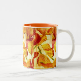 DE CAFÉ EM DOIS TONS CANECA DO DESIGN FLORAL POR MOJISOLA A GBADAMOSI