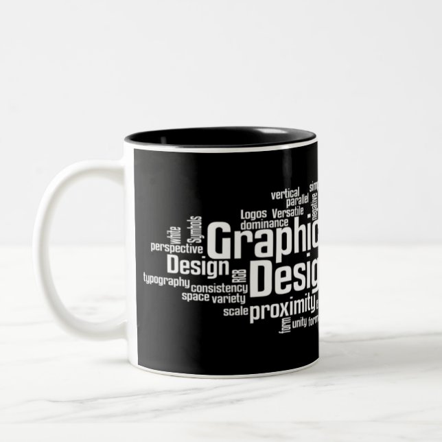 De Café Em Dois Tons Caneca do designer gráfico (Esquerda)