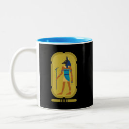 De Café Em Dois Tons Caneca do Deus Egípcio Anúbis da Mumificação