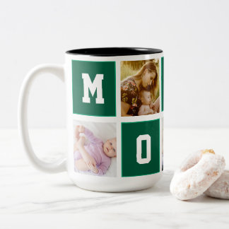 De Café Em Dois Tons Caneca do Dia das Mães com 5 Fotos – Presente para