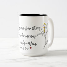 Caneca do Dia das Mães Lírio Amarelo