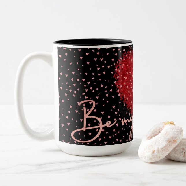 De Café Em Dois Tons Caneca do Dia dos Namorados (Com Donut)