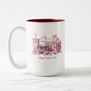 De Café Em Dois Tons Caneca do Dia dos Namorados Feliz