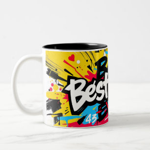 De Café Em Dois Tons Caneca do Dia dos Pais com Grafite 'Melhor Pai do
