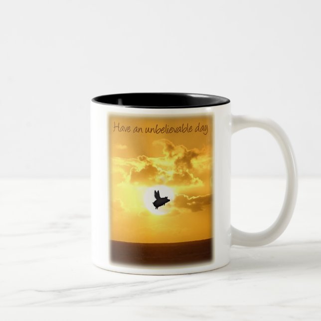 De Café Em Dois Tons caneca do dia inacreditável (Direita)