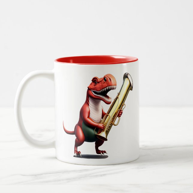 De Café Em Dois Tons Caneca do Dinossauro legal (Esquerda)