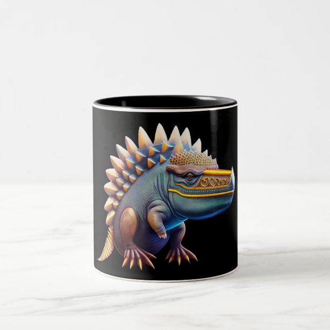 De Café Em Dois Tons Caneca do Dinossauro legal (Centro)