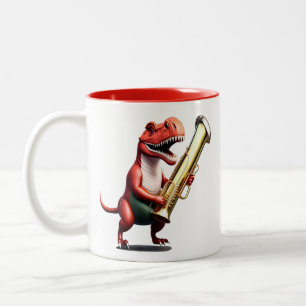 De Café Em Dois Tons Caneca do Dinossauro legal
