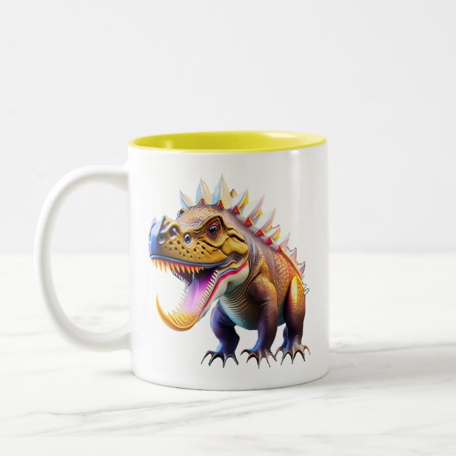 De Café Em Dois Tons Caneca do Dinossauro legal (Esquerda)