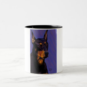 De Café Em Dois Tons Caneca do Doberman