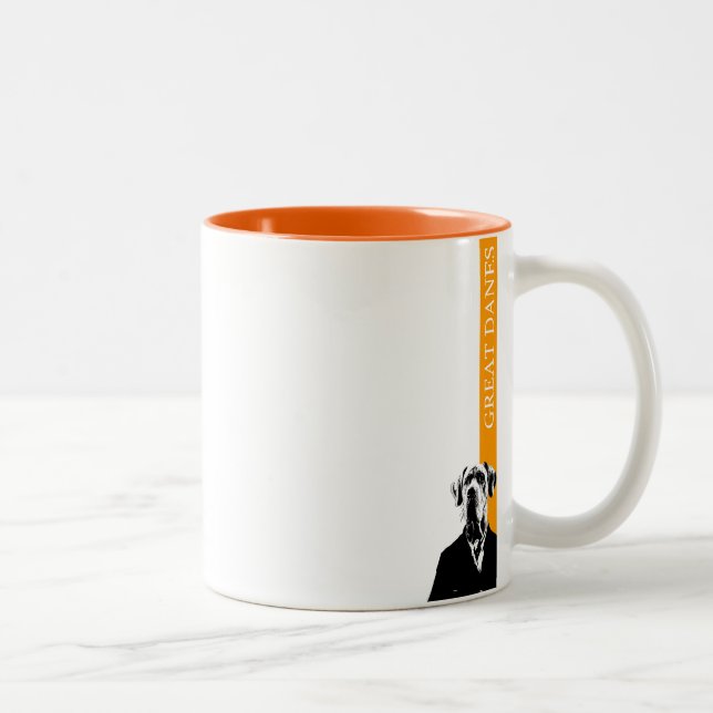 De Café Em Dois Tons Caneca do Dogue Alemão (Direita)
