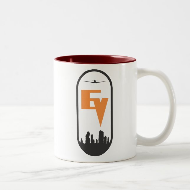 De Café Em Dois Tons caneca do Dois-tom (Direita)
