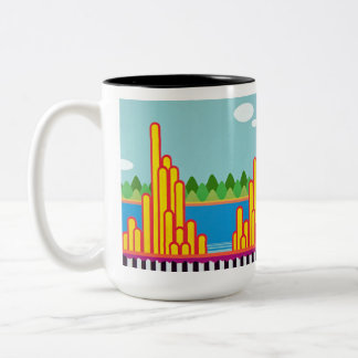 De Café Em Dois Tons caneca do Dois-Tom 15oz