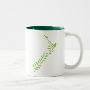 De Café Em Dois Tons Caneca do Dois-Tom da samambaia NZ 2
