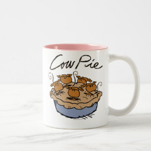De Café Em Dois Tons Caneca do Dois-Tom da torta da vaca