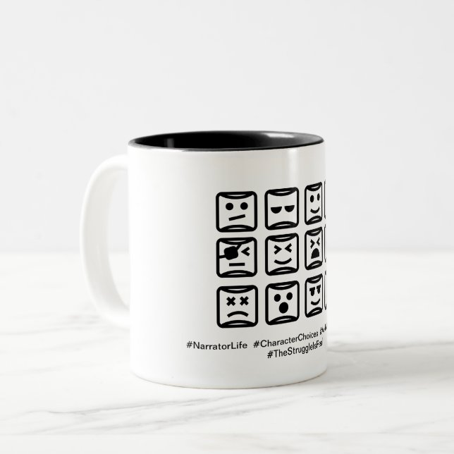 De Café Em Dois Tons Caneca do Dois-Tom das escolhas do caráter, 11 (Frente Esquerda)