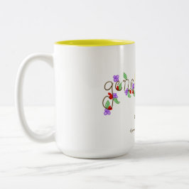 De Café Em Dois Tons Caneca do doodle do divertimento