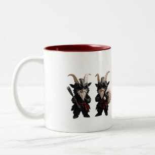 De Café Em Dois Tons Caneca do Duo Origami Chibi Krampus