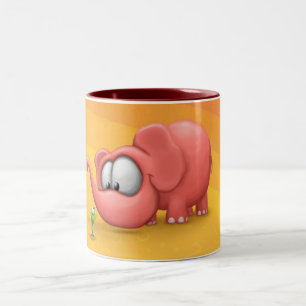 De Café Em Dois Tons Caneca do elefante e do sem-fim